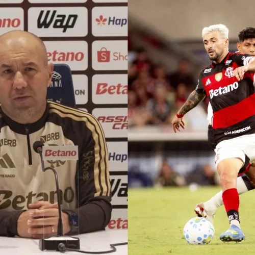 Leonardo Jardim desabafa com Arrascaeta antes de jogo do Flamengo x Vitória: "Te deixaram sozinho..."