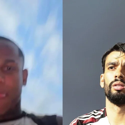 Lucas Paquetá ‘corta’ Wallace Yan em treino antes de jogo do Flamengo x Fluminense