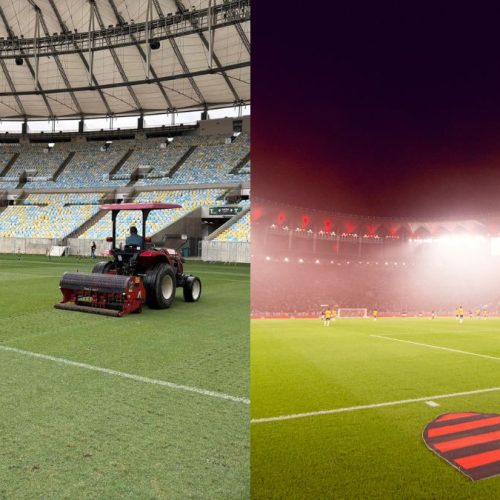 Maracanã inicia obras no gramado do estádio após pedido do Flamengo