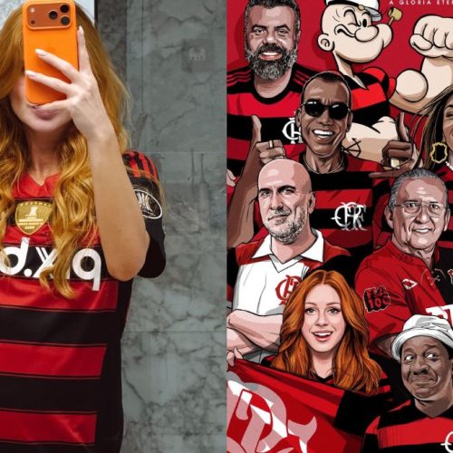 Marina Ruy Barbosa tira fôlego de torcedores do Flamengo
