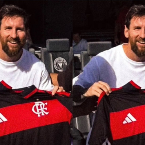 Messi ganha camisa do Flamengo e torcedores pedem a contratação do argentino