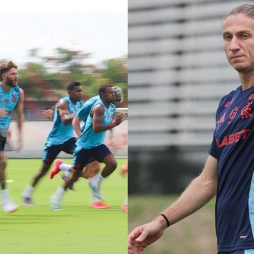 "Nível de clube grande europeu": Filipe Luís se impressiona com jogador do Flamengo