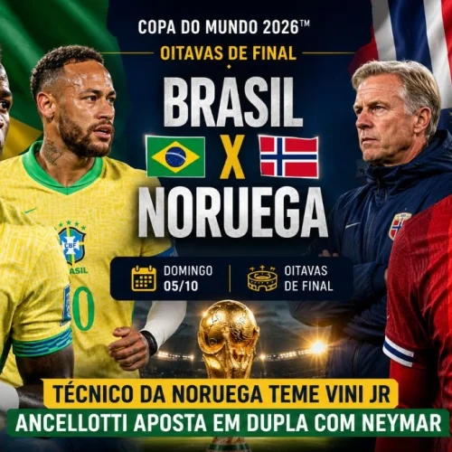 Noruega teme Vini Jr, e Ancelotti aposta em dupla com Neymar