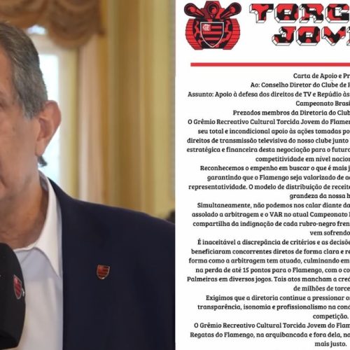 Organizada do Flamengo solta nota em meio às polêmicas com Libra e arbitragem