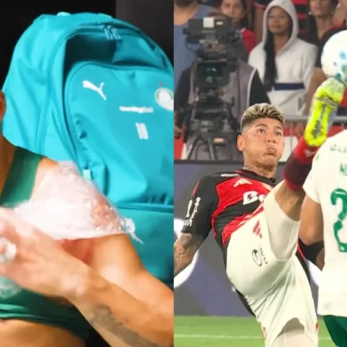 Palmeiras divulga estrago causado por Carrascal em jogo do Flamengo