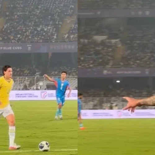 Pedro, do Flamengo, ganha na velocidade e marca 2° gol do Brasil contra a Índia