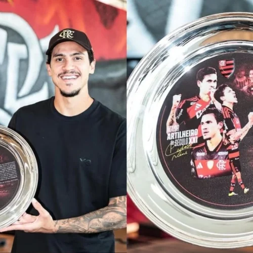 Pedro se declara ao Flamengo e comemora marca histórica no clube