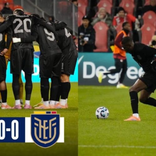 Plata joga 45 minutos, e Equador empata com Canadá em jogo