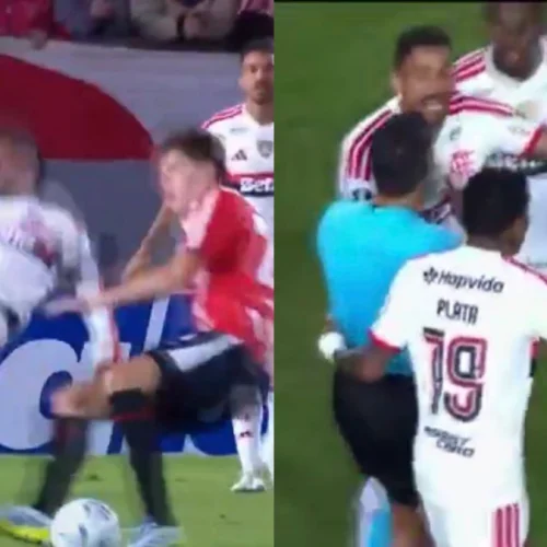 REVOLTANTE! Arbitragem ignora 2 expulsões de jogadores do Estudiantes