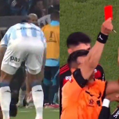ROUBO! Juiz inventa expulsão para Plata e complica jogo do Flamengo x Racing na Libertadores