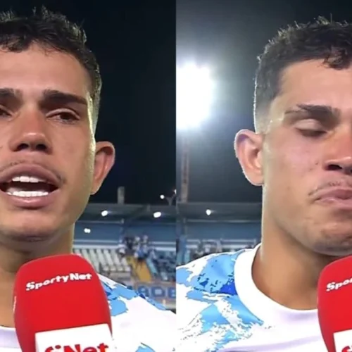 Reforço do Flamengo chora em despedida no Paysandu