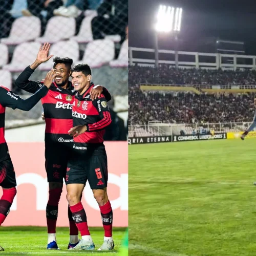 Rossi explode na comemoração do gol de Bruno Henrique no jogo do Flamengo x Cusco
