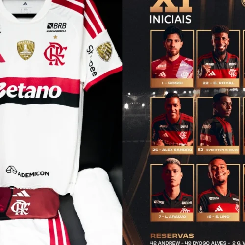 SAIU! Com Carrascal, Flamengo divulga escalação para jogo contra Independiente Medellín, pela Libertadores