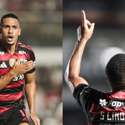 Samuel Lino comemora fim da perseguição em jogos do Flamengo