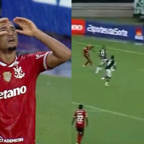 Samuel Lino dá biquinho 'a lá Romário' e faz gol para o Flamengo contra o Remo, no Brasileirão