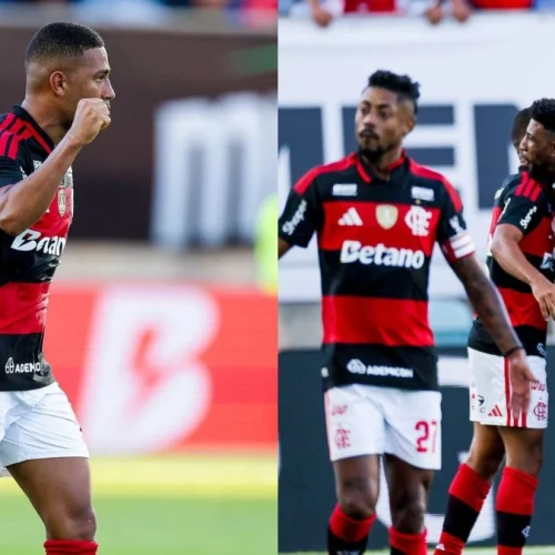 Samuel Lino marca 1º gol do Flamengo contra o Benfica