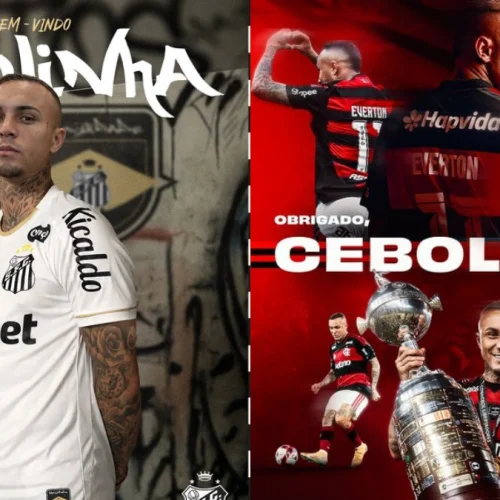 Santos anuncia oficialmente contratação de Everton Cebolinha, ex-Flamengo