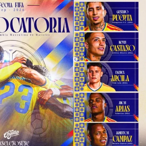 Sem Carrascal, Colômbia divulga lista de convocados para Data FIFA