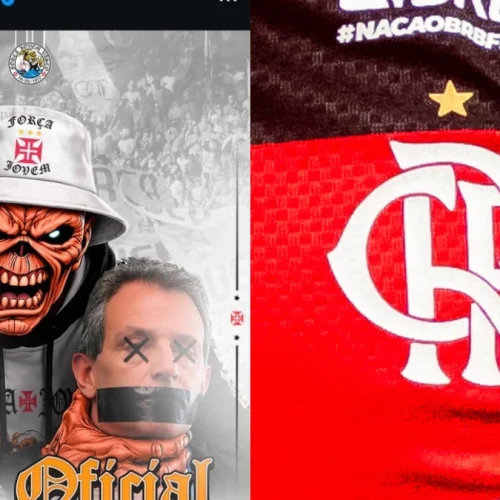Torcedores do Vasco afrontam presidente do Flamengo