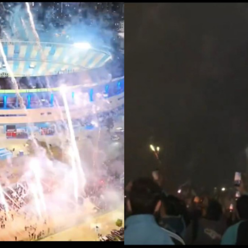 Torcida atende pedido do técnico do Racing e faz festa antes de jogo contra o Flamengo