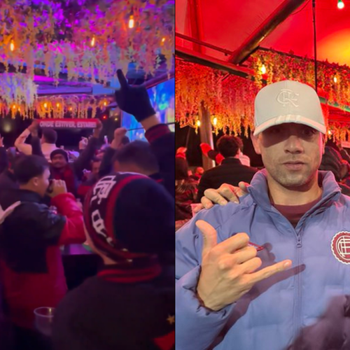 Torcida do Flamengo e argentinos lotam antes do jogo contra Racing