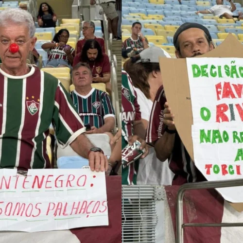 Torcida do Fluminense se revolta e protesta em jogo da Libertadores após ‘ajuda’ ao Flamengo