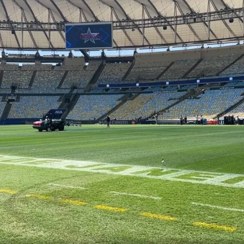 Veja estado do gramado do Maracanã após cuidados da NFL