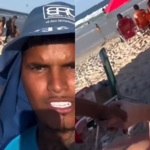 Vendedor comete gafe ao encontrar jogador do Flamengo na praia