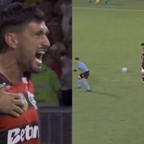 Vídeo | Arrascaeta anota golaço de falta e marca 3º gol do Flamengo x Sport