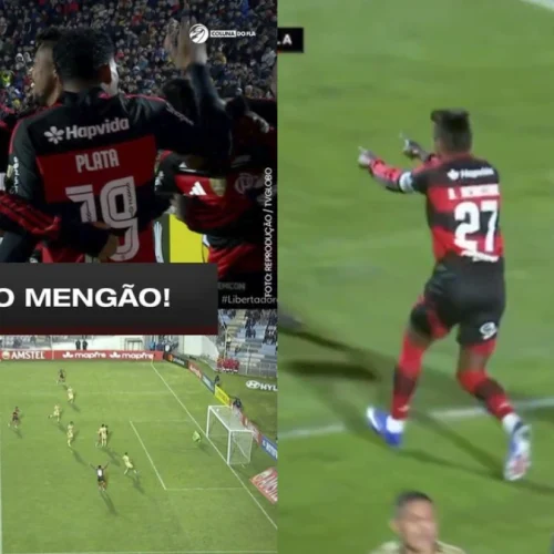 Vídeo | Bruno Henrique cabeceia e faz 1º gol: Flamengo 1 x 0 Cusco