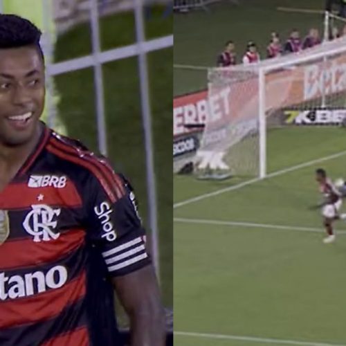 Vídeo | Bruno Henrique faz golaço com assistência de Lino e marca 1º gol do Flamengo x Sport