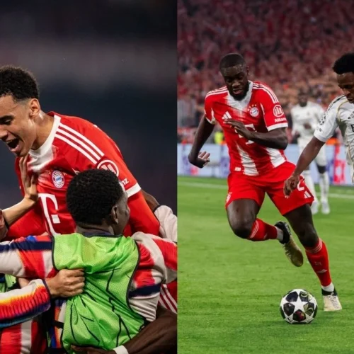 Vini Jr dá assistência, mas Real Madrid perde para o Bayern na Champions League