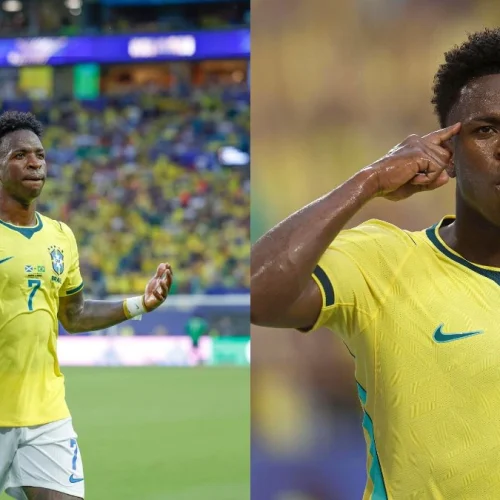 Vini Jr iguala Pelé e Zico em Copas do Mundo após jogo do Brasil