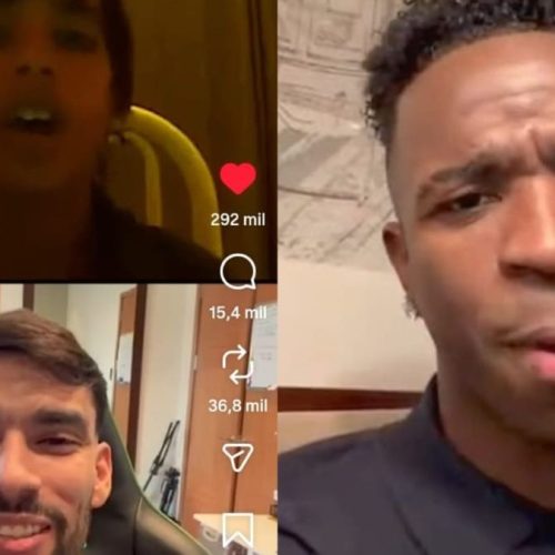 Vini Jr ‘ironiza’ e canta em anúncio de Lucas Paquetá no Flamengo