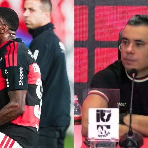 Vitória sofre novo golaço de volante do Flamengo, para desespero de Jair Ventura