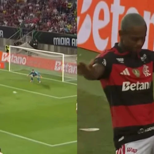 Wallace Yan marca 2º gol do Flamengo contra o Benfica