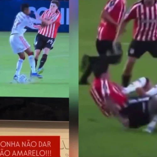 jogador do Flamengo surta com não expulsão